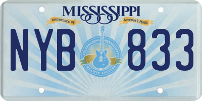 MS license plate NYB833