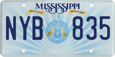 MS license plate NYB835