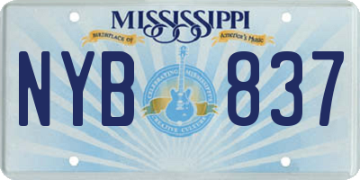 MS license plate NYB837