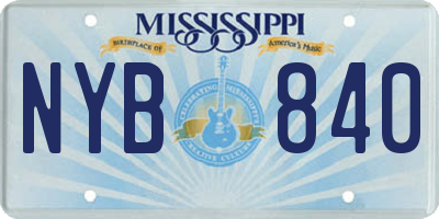 MS license plate NYB840