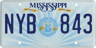 MS license plate NYB843