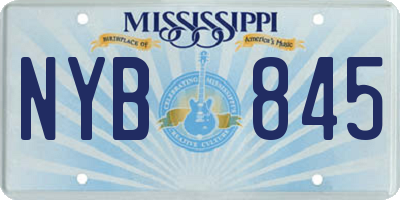 MS license plate NYB845