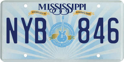MS license plate NYB846