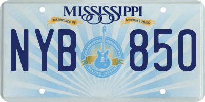 MS license plate NYB850