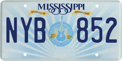 MS license plate NYB852