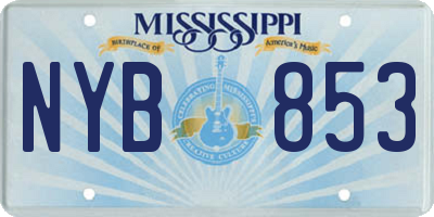 MS license plate NYB853