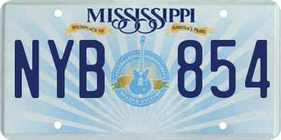 MS license plate NYB854