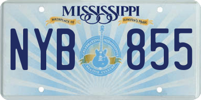 MS license plate NYB855