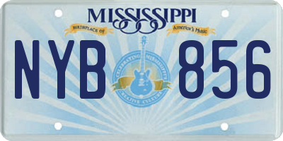 MS license plate NYB856