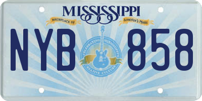 MS license plate NYB858