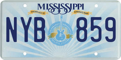 MS license plate NYB859
