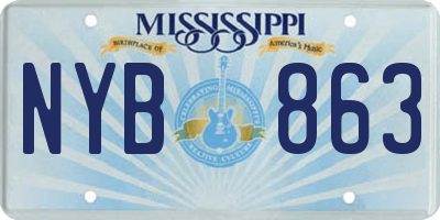 MS license plate NYB863
