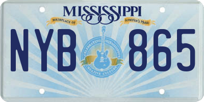 MS license plate NYB865