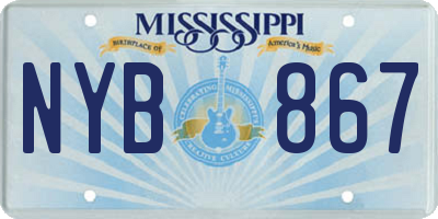 MS license plate NYB867