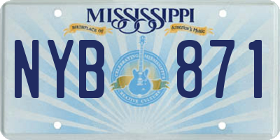 MS license plate NYB871