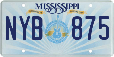 MS license plate NYB875