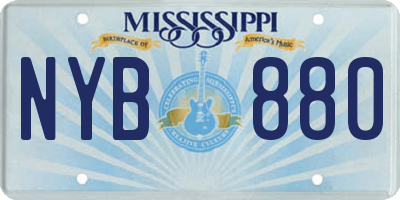 MS license plate NYB880