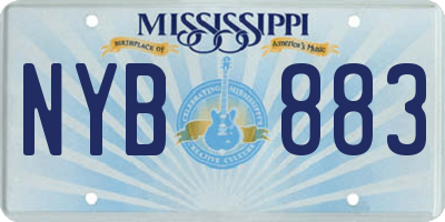 MS license plate NYB883