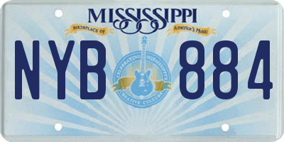 MS license plate NYB884