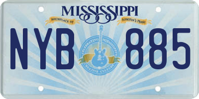 MS license plate NYB885