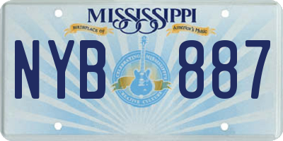 MS license plate NYB887