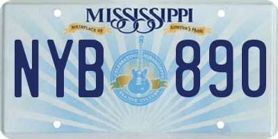 MS license plate NYB890