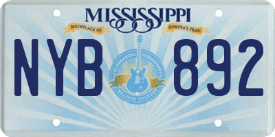 MS license plate NYB892