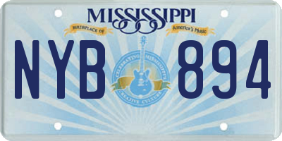 MS license plate NYB894