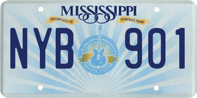 MS license plate NYB901