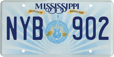 MS license plate NYB902
