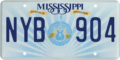 MS license plate NYB904