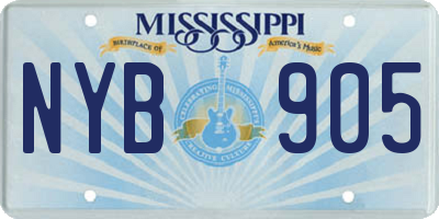 MS license plate NYB905