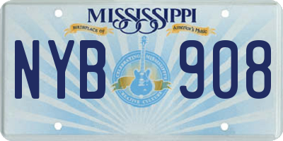 MS license plate NYB908