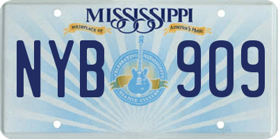 MS license plate NYB909