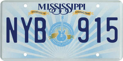 MS license plate NYB915