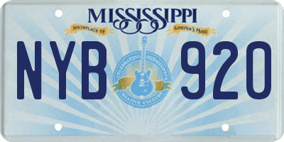 MS license plate NYB920