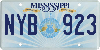 MS license plate NYB923