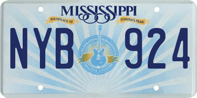 MS license plate NYB924