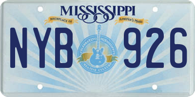 MS license plate NYB926