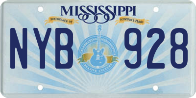 MS license plate NYB928