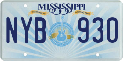 MS license plate NYB930