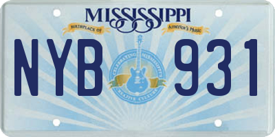 MS license plate NYB931