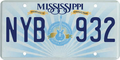 MS license plate NYB932