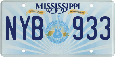 MS license plate NYB933