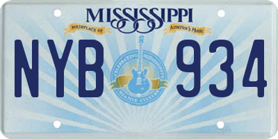 MS license plate NYB934