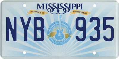 MS license plate NYB935