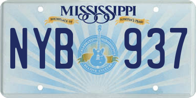 MS license plate NYB937