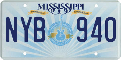 MS license plate NYB940