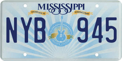 MS license plate NYB945