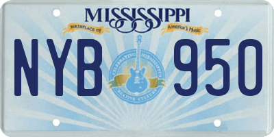 MS license plate NYB950